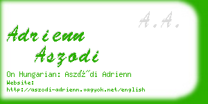 adrienn aszodi business card